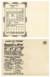 Led Zeppelin 1969/1970 Lot of 2 Bill Graham Presents Postcards