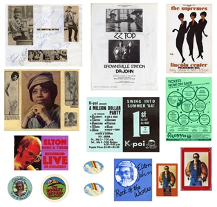 Alan Price Set/Zoot Money's Big Roll Band 16x Autographed Scrapbook Cut w/ Early Andy Summers (Police) Autograph