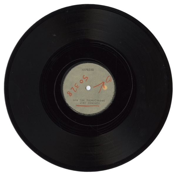 Jimi Hendrix Experience 1967 Are You Experienced 10-Inch Acetate Reprise Records