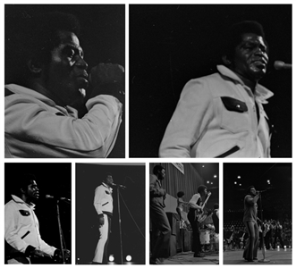 James Brown 1969 - 1970 Lot of 163 Black & White Frames From Two Shows At The Montreal Forum