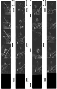 B.B. King 1970 - 1971 Lot of 107 Black & White Frames From Two Shows In Montreal