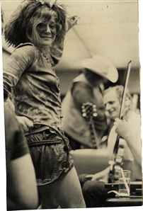 Janis Joplin 1969 Show Flyer and Mounted Photo