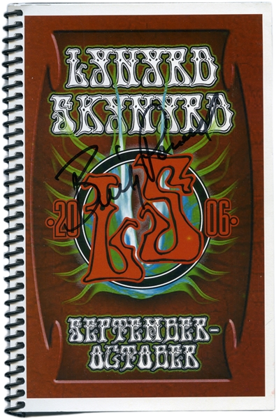Lynyrd Skynyrd 2006 Billy Powell Autographed Tour Itinerary