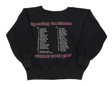 Anthrax 1986 Dan Spitz Worn Spreading the Disease European Tour Sweatshirt