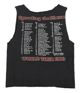 Anthrax 1986 Dan Spitz Owned Spreading the Disease Modified World Tour Shirt