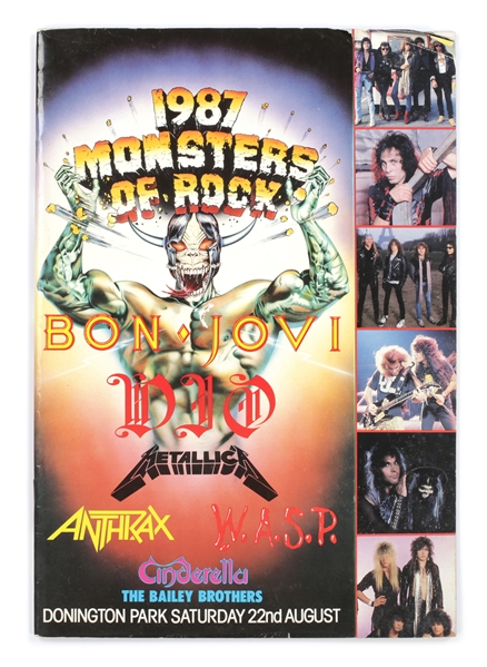 Anthrax 1987 Dan Spitz Owned Monsters of Rock Donington Park Festival Concert Program