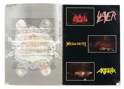 Anthrax 1991 Dan Spitz Owned Clash of the Titans U.S. Tour Program & All Access Laminated Pass