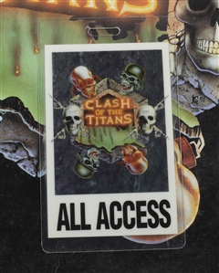 Anthrax 1991 Dan Spitz Owned Clash of the Titans U.S. Tour Program & All Access Laminated Pass