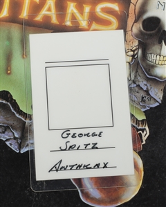 Anthrax 1991 Dan Spitz Owned Clash of the Titans U.S. Tour Program & All Access Laminated Pass