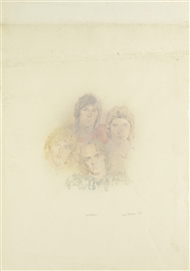 Small Faces 1978 78 In The Shade Unused Original Band Drawing