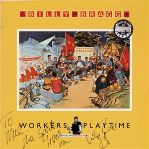 Billy Bragg 1988 Workers Playtime LP Promotional Copy Autographed & Dedicated to Ian McLagan