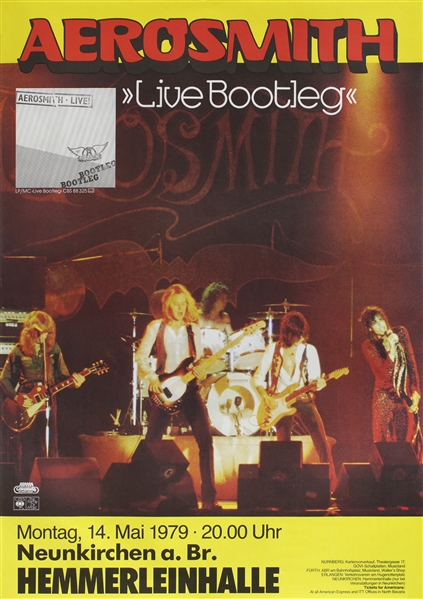 Aerosmith 1979 Live Bootleg German Concert Poster