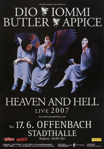 Heaven & Hell Black Sabbath 2007 Offenbach Germany Concert Poster