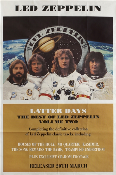 Led Zeppelin 2000 Latter Days U.K. Promotional Poster