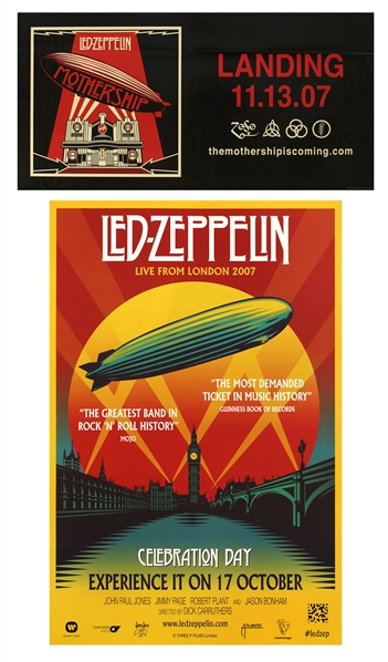 Led Zeppelin 2007 - 2012 Celebration Day and Mothership Lot of Two Posters
