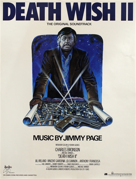 Jimmy Page Led Zeppelin 1982 Death Wish II Soundtrack Poster
