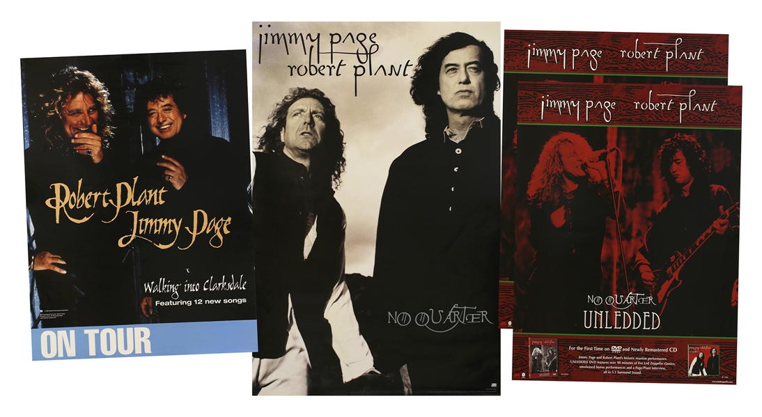 Jimmy Page Robert Plant 1994 - 1998 Four Poster Lot
