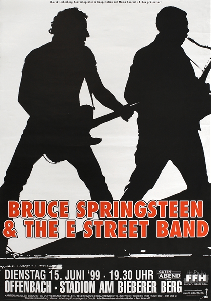 Bruce Springsteen 1999 Reunion Tour Offenbach Germany Concert Poster