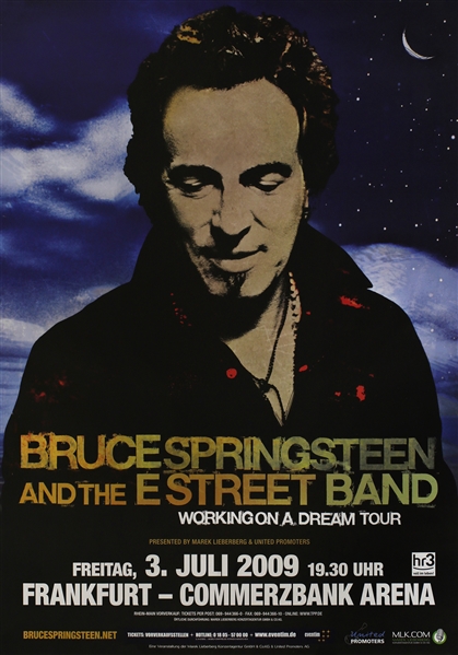 Bruce Springsteen 2009 Working On A Dream Frankfurt Germany Concert Poster