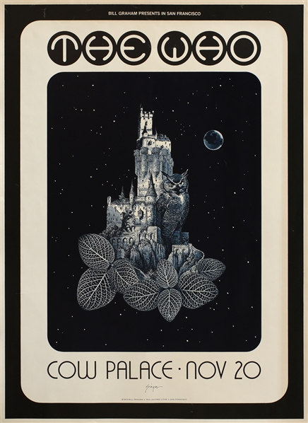 The Who 1973 Cow Palace San Francisco Concert Poster