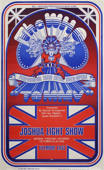 The Who 1969 Tommy Fillmore East Byrd Concert Poster