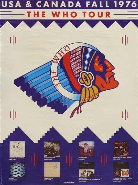 The Who 1976 USA Canada Multi-Date Tour Poster