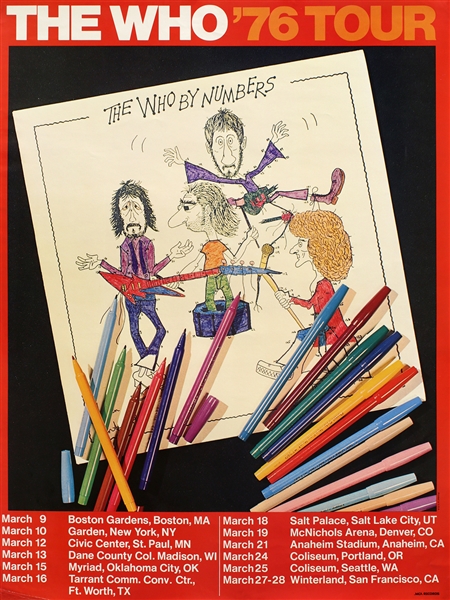 The Who 1976 By Numbers Tour Poster