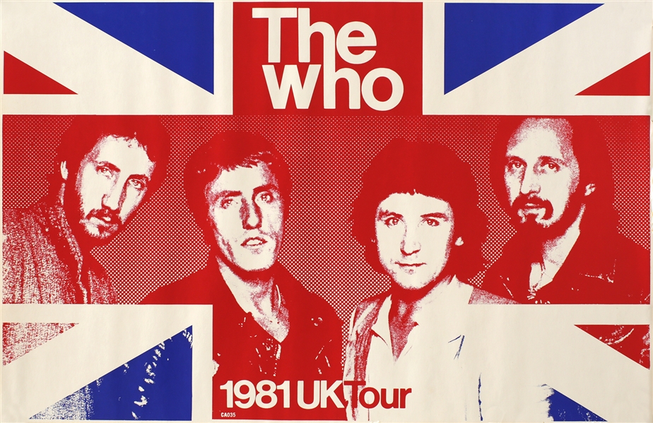 The Who 1981 U.K. Tour Poster With Union Jack