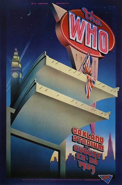 The Who 1989 Oakland Concert Poster BGP #32