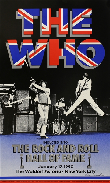The Who 1990 Hall Of Fame Induction Artist Signed Poster