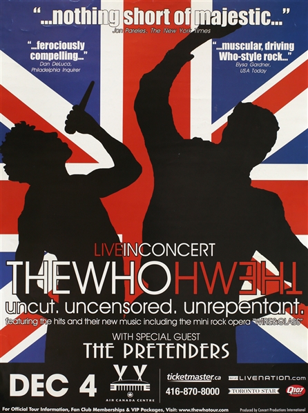 The Who 2006 Uncut Uncensored Unrepentant Toronto Concert Poster