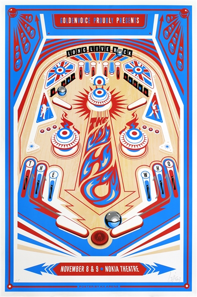 The Who 2008 Artist Proof Artist Signed Los Angeles Concert Poster