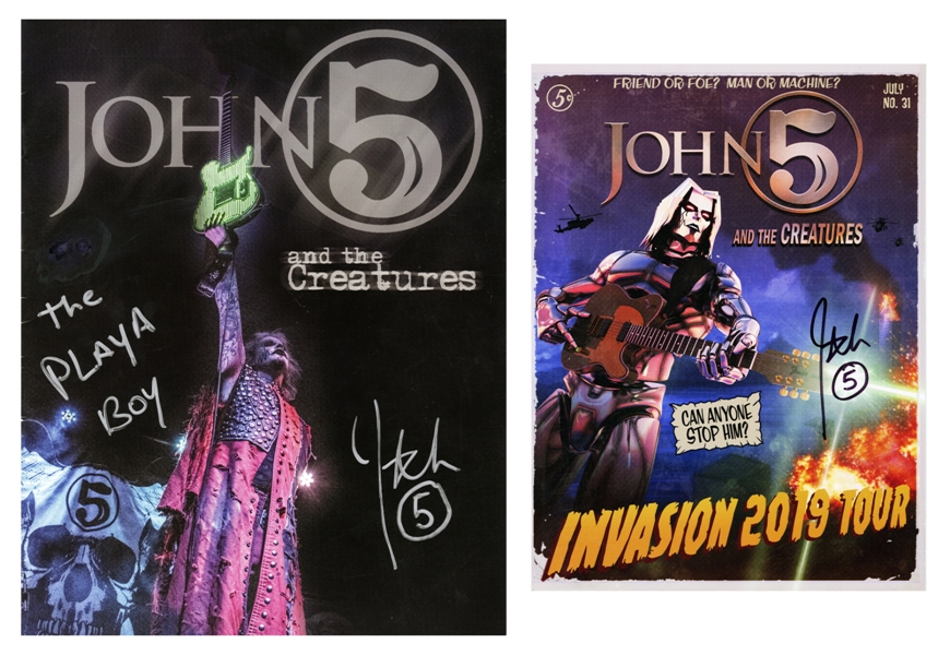 John5 2018-2019 Lot of 2 Autographed Tour Programs
