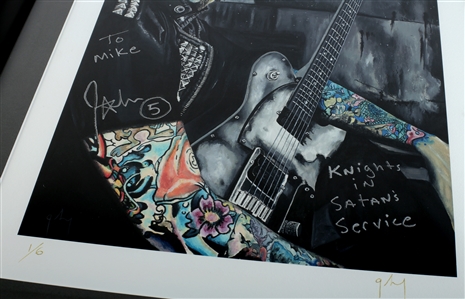 John5 Autographed Artwork With Guitar Picks