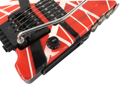 Edward Van Halen 1993 Zeke Clark Customized Striped Steinberger Guitar With COA