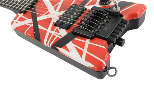 Edward Van Halen 1993 Zeke Clark Customized Striped Steinberger Guitar With COA