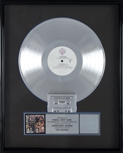 Van Halen 1981 Fair Warning RIAA Platinum Sales Award Presented to Zeke Clark With COA