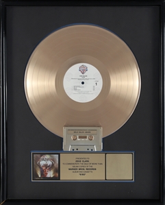 Van Halen 1986 5150 Gold Sales Award Presented to Zeke Clark With COA