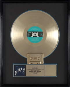Van Halen 1988 OU812 Gold Sales Award Presented to Zeke Clark With COA