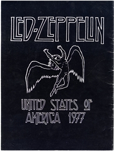 Led Zeppelin 1977 Official Tour Program