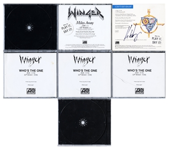 Winger 1990-2006 Lot of 7 Signed Promotional CDs
