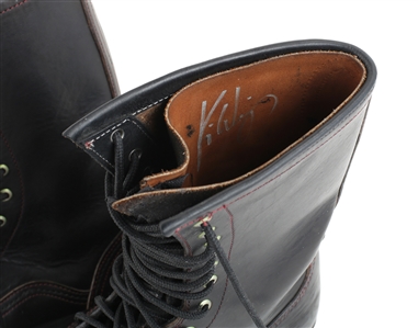 Kip Winger Owned & Worn 2000s Signed Personal Leather 12-Eyelet Boots
