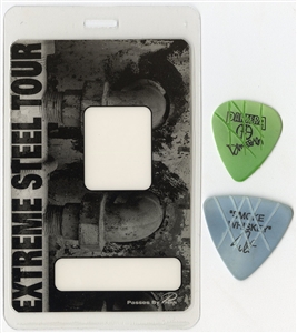 Pantera 2001 Extreme Steel Tour Universal Pass With Lot of 2 Stage Used Guitar Picks