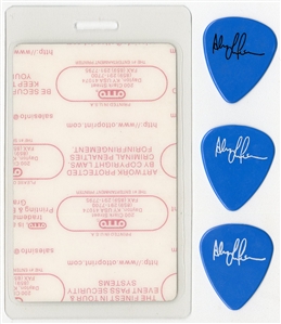 Rush 2002 Vapor Trails World Tour All Areas Pass With Lot of 3 Alex Lifeson Stage Used Guitar Picks