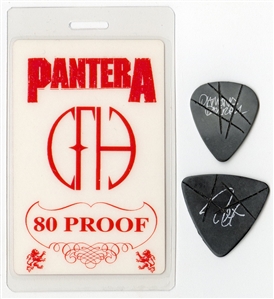 Pantera 1997 101 Proof Tour Universal Pass With Lot of 2 Stage Used Guitar Picks