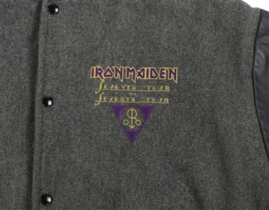 Iron Maiden 1988 Seventh Tour Crew Varsity Style Jacket