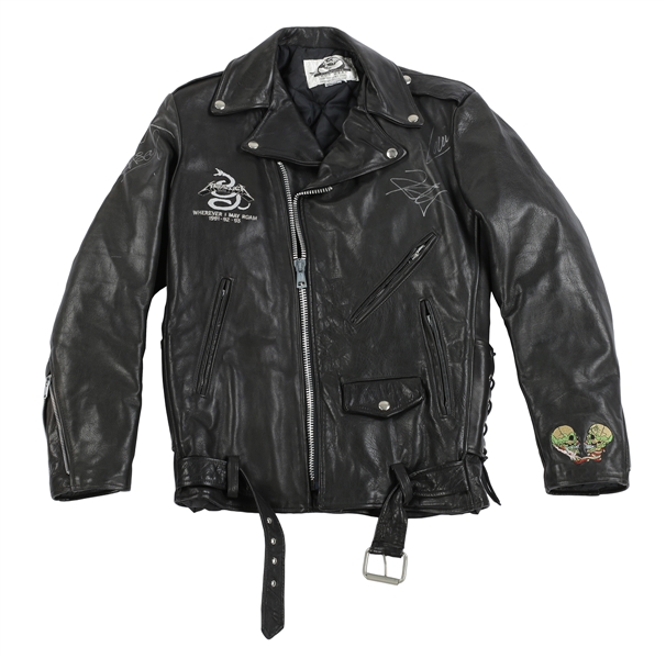 Metallica 1991-1993 Band Autographed Wherever I May Roam Tour Leather Jacket With COA