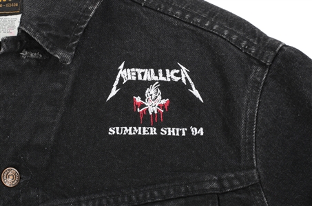 Metallica 1994 Giant Merchandising Metallica Summer Shit '94 Rare Black Denim Jacket