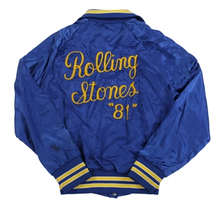 The Rolling Stones 1981 Vintage Blue Satin Jacket