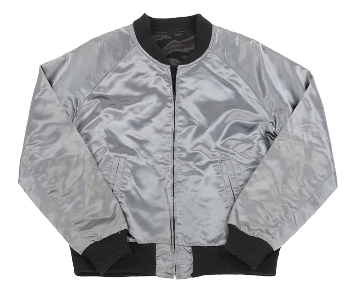 Pace Concerts 1970s-1980s Vintage Silver Satin Logo Jacket